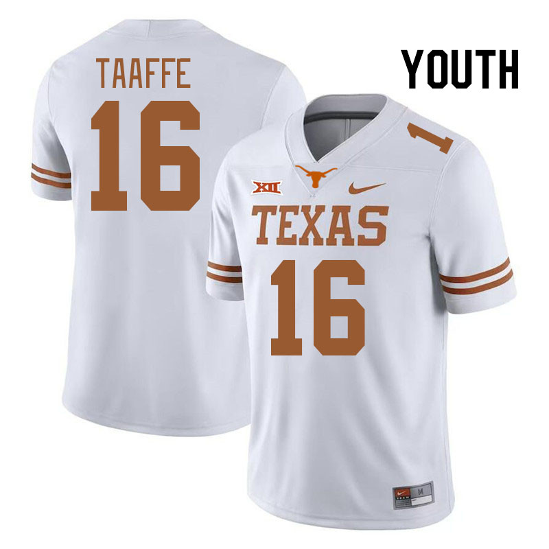 Youth #16 Michael Taaffe Texas Longhorns College Football Jerseys Stitched Sale-Black